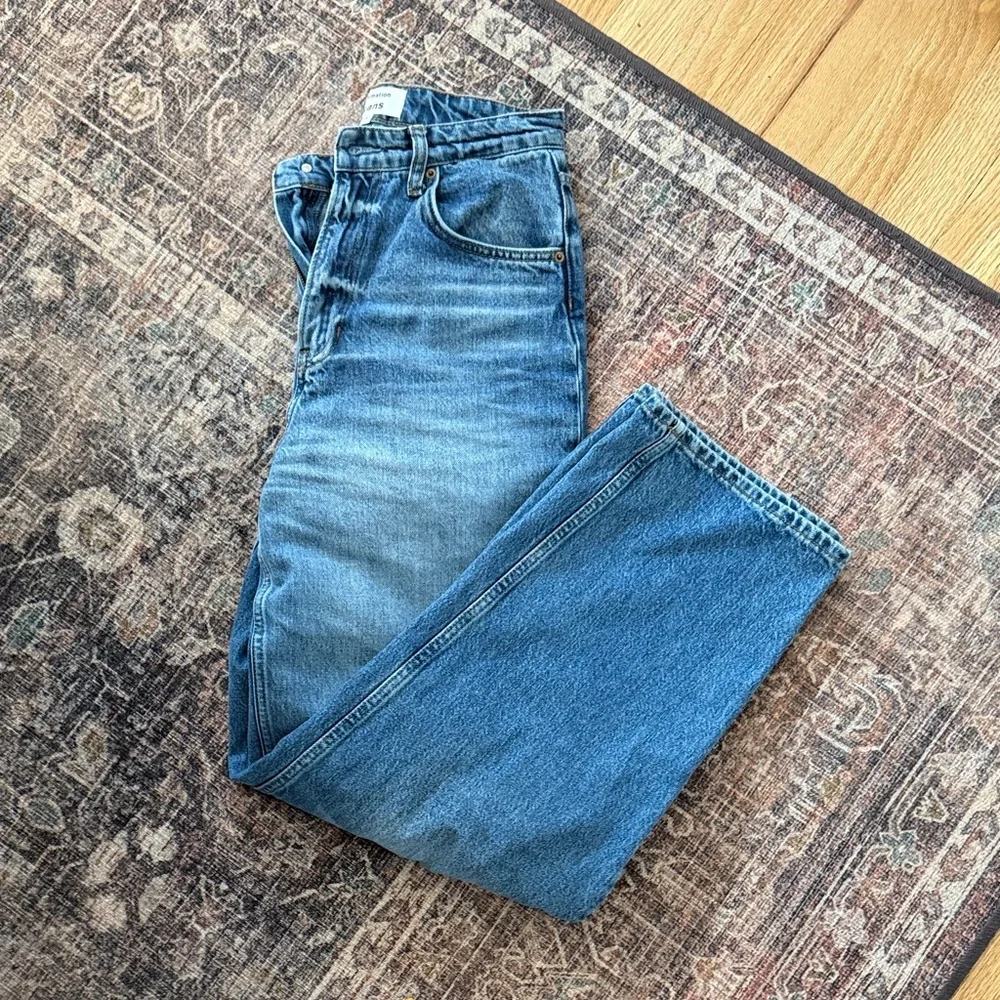 Reformation Women's Noa High Rise Barrel Jeans in Blue - Picture 5 of 8